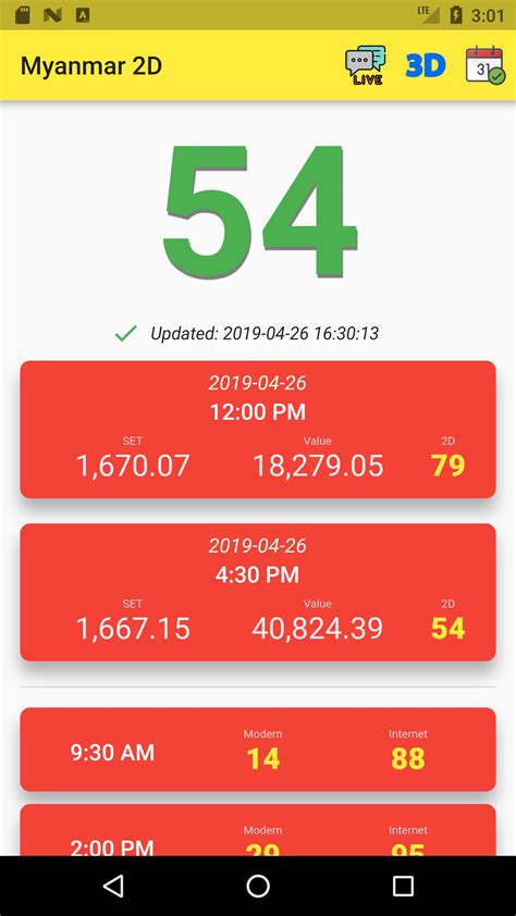 On the APP, you can view the real-time results of all lottery at any time. . 2d myanmar